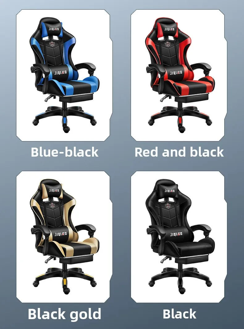 Bequemer ergonomischer Gaming-Stuhl für langes Sitzen, neigbar, mit Massagefunktion und Drehfunktion