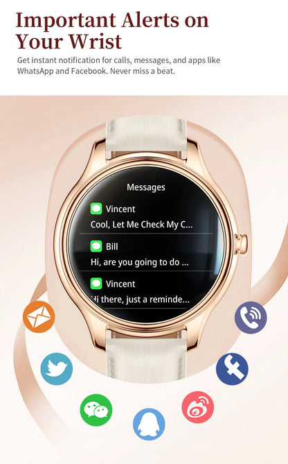 New COLMI L28 Air Ultra-thin Smartwatch 1.32 inch AMOLED Display, Women's Health Management, Exquisite Smart Watch For iOS Phone