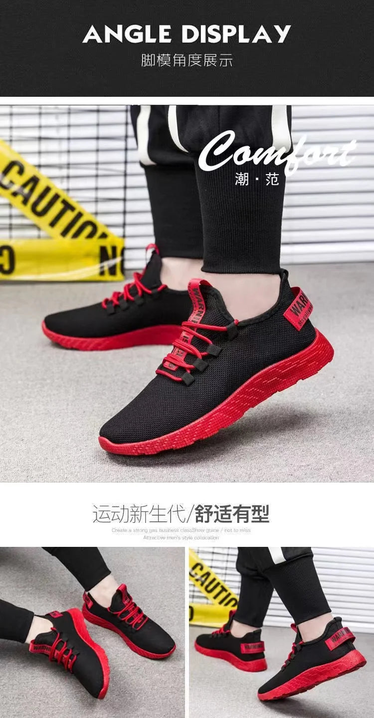 Pánské tenisky, ležérní, lehké, síťované, sportovní boty, letní, outdoorové, s měkkou podrážkou, prodyšné, pohodlné, módní, trendy běžecké boty