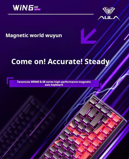 AULA WIN60 HE Tastiera cablata ad asse magnetico RT, tastiera meccanica personalizzata per giochi e-sport, polling rate 8K