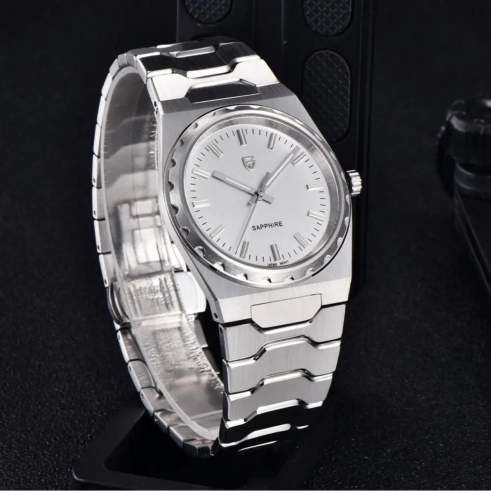 PAGANI DESIGN Men's Quartz Watches Ultra-Thin 7mm Series 222 Sapphire Stainless Steel Waterproof Watches for Man reloj hombre