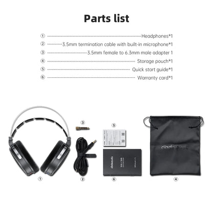 Cuffie over-ear cablate open-back FiiO JT3 con driver dinamico da 50mm HiFi e cavo rimovibile