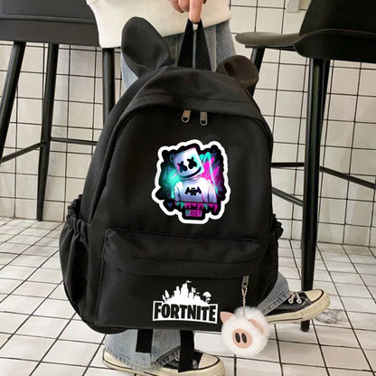Nova Mochila Fortnite Cartoon para Rapaz e Rapariga, Mochila Escolar Casual de Grande Capacidade para Estudante, Mochila de Viagem com Orelhas de Coelho, Presente de Papelaria