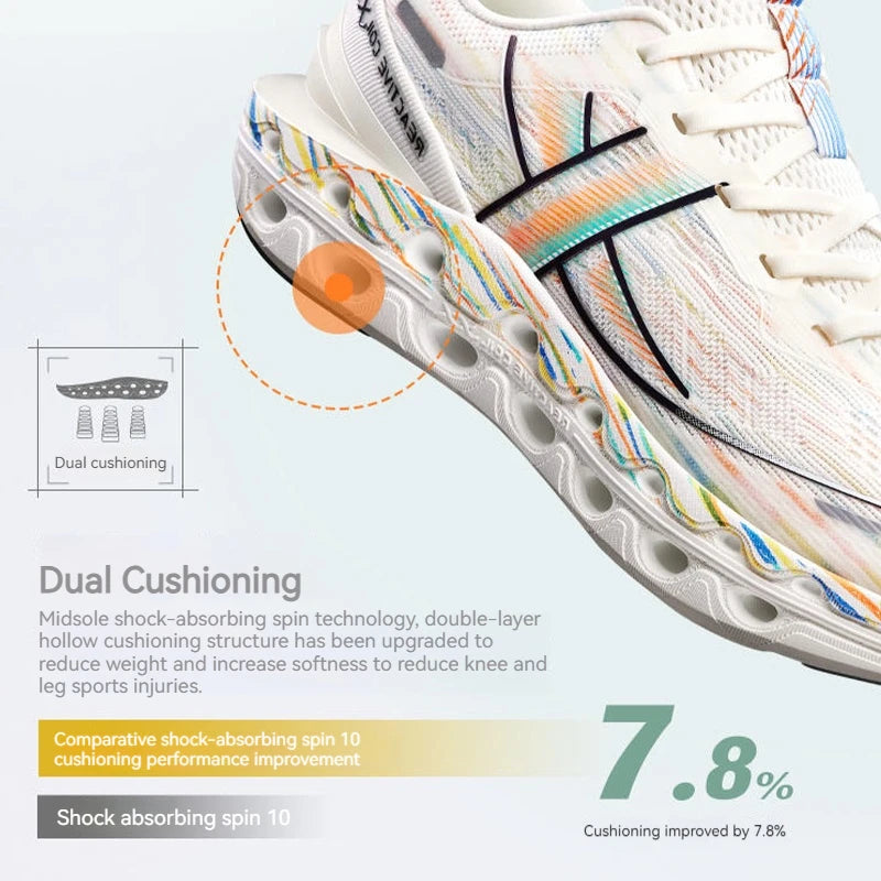 Xtep Reactive Coil 11.0 — męskie buty do biegania, letnie buty sportowe z amortyzacją wstrząsów i miękkim odbiciem, sneakersy 976219110026