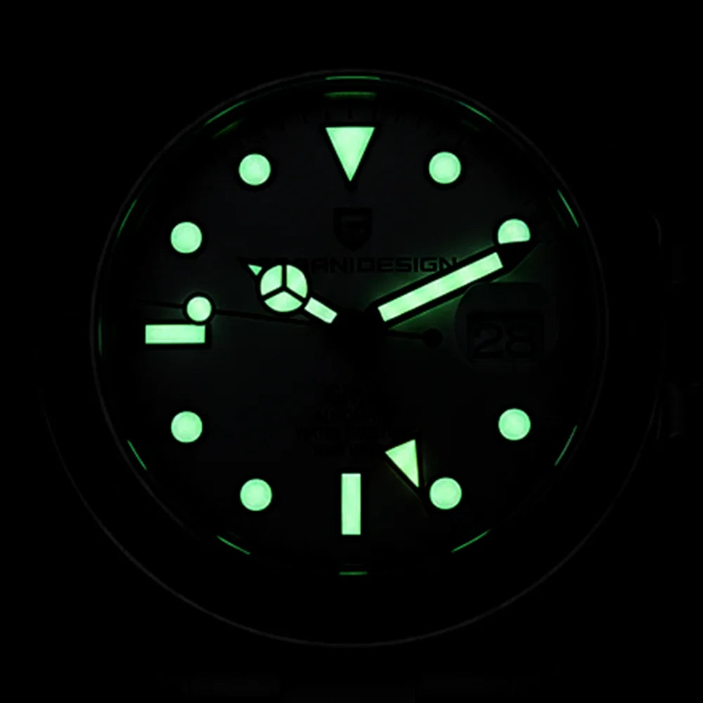 Relógio de mergulho masculino Pagani Design 2026 novo, 42mm, safira, mecânico automático GMT, impermeável 100m PD1682