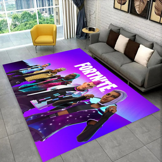 F-Fortnites Cartoon Game Carpet Rug for Playroom Bedroom Living Room Sofa Home Doormat Decor,Area Rug Non-slip Floor Mat Gift