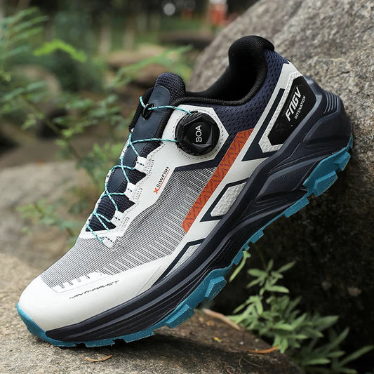 Mens Running Shoes 2025 New Breathe Mesh Outdoor Off Road Hiking Shoes Cushioning Flat Soft Mesh Walking Shoes for Man