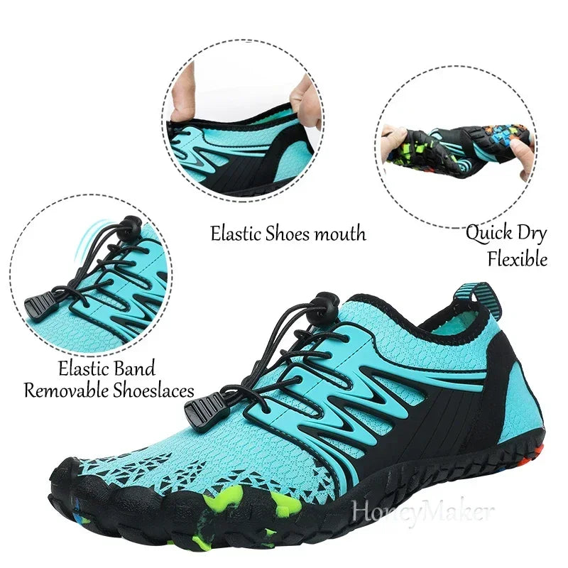 Unisex Wading Shoes Quick-Dry Aqua Shoes Drainage Water Shoes Beach Sports Swim Sandals Yoga Barefoot Diving Surfing Sneakers