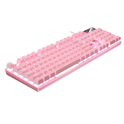 Wired USB Gaming Keyboard with Backlight, 104 Key Gamer Keyboard for Computer/Laptop/PC, Ergonomic Design, Office Gaming Accessory