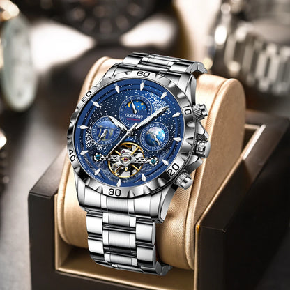 GLENAW Design Herrenuhr Top-Marke Luxusmode Business Automatikuhr für Herren Wasserdichte mechanische Uhr Montre Homme