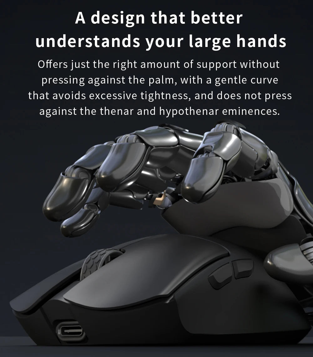 Motospeed Darmoshark M3 V2 Double 8K Gaming Mouse Bluetooth Wireless 26K DPI PAW3395 Sensor Macro Game Mouse For Laptop PC