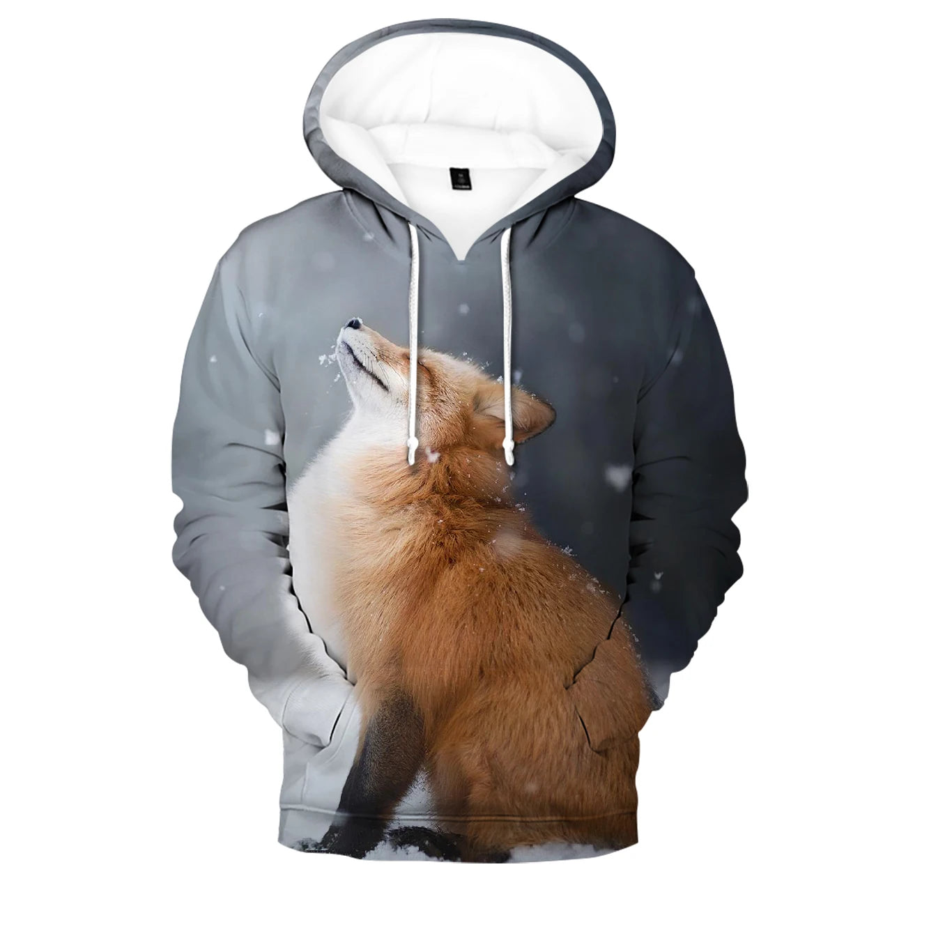 Popularne bluzy z kapturem i bluzy Hip Hop Novelty z wygodnym nowym nadrukiem 3D Fox, dla mężczyzn/kobiet, dorosłych/dzieci, casualowe bluzy wkładane przez głowę