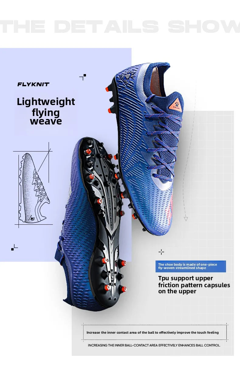 Kelme Adult Professional Soccer Shoes TF Nail Breaking Youth Training Football Boots MG Anti-Slip Match Football Shoes