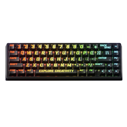 XVX M67 JadeStone mechanische Tastatur mit IMD-Tech-Tastenkappen, Hot-Swap-fähig, Gasket-Mount, Tri-Mode, individuell anpassbares RGB, kabellose Tastatur 65%