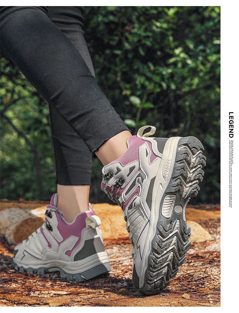 Sapatos de caminhada unissexo, sapatos desportivos para caminhadas ao ar livre, botas de campismo, sapatos impermeáveis de caminhada para senhora, sapatos de caminhada antiderrapantes