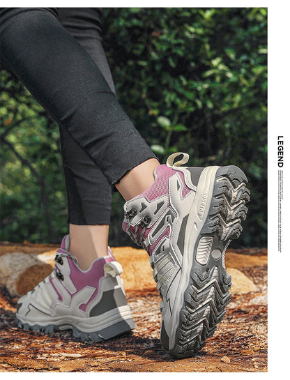 Sapatos de caminhada unissexo, sapatos desportivos para caminhadas ao ar livre, botas de campismo, sapatos impermeáveis de caminhada para senhora, sapatos de caminhada antiderrapantes