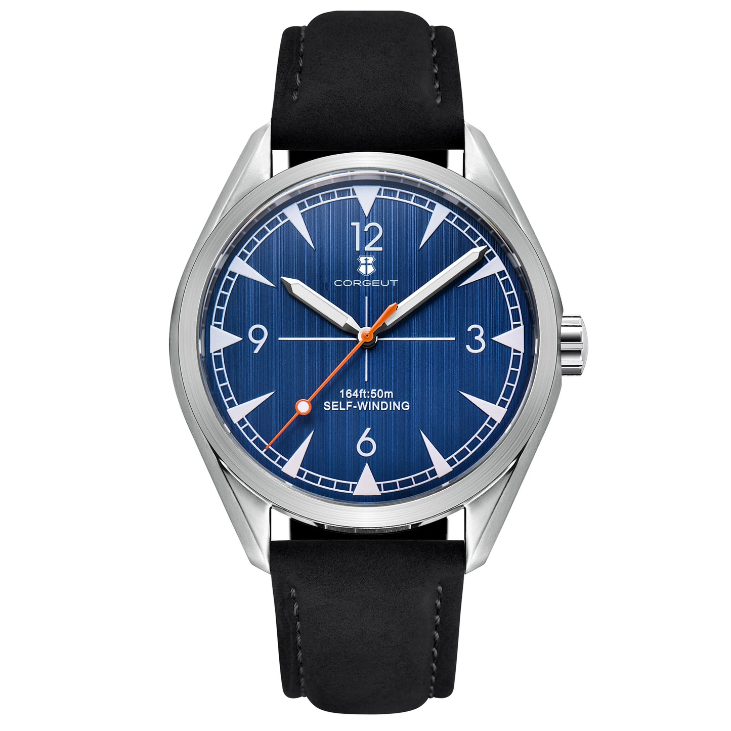 CORGEUT NH35/MIYOTA 8215 Watches Man Cattle Belt Automatic Mechanical Sapphire Glass Watches Fashion Casual Sports Watches