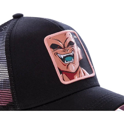 Cappellino Dragon Ball Son Goku da viaggio estivo con visiera, da uomo, ricamato, stile hip-hop, visiera parasole, cappellino trucker regolabile in rete
