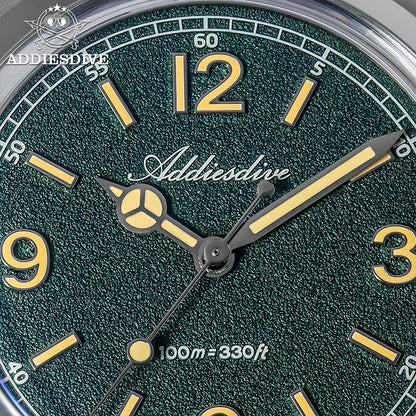 Reloj para hombre ADDIESDIVE AD2518 de 36mm en oferta destacada, cristal de espejo abombado, acero inoxidable 316L, cuarzo, resistente al agua 100m