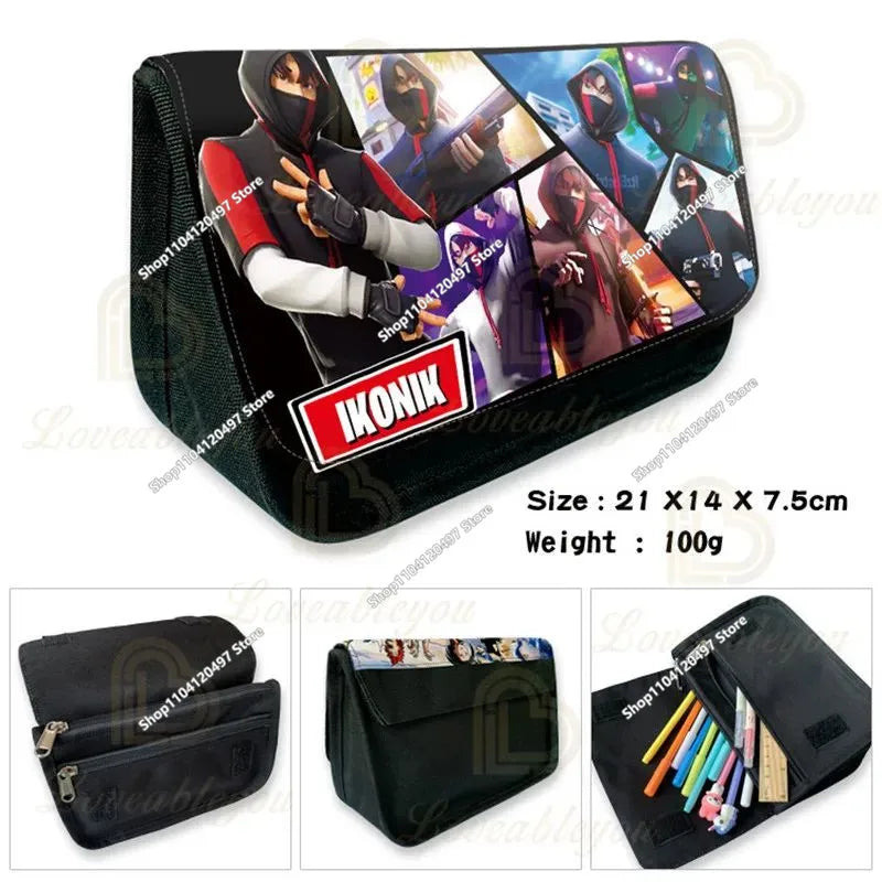 3pcs/set Fortnite Game Backpack Anime Cartoon Large Capacity Student Shcool Bags Pencil Bag Kawaii Lunch Bag Birthday Gifts