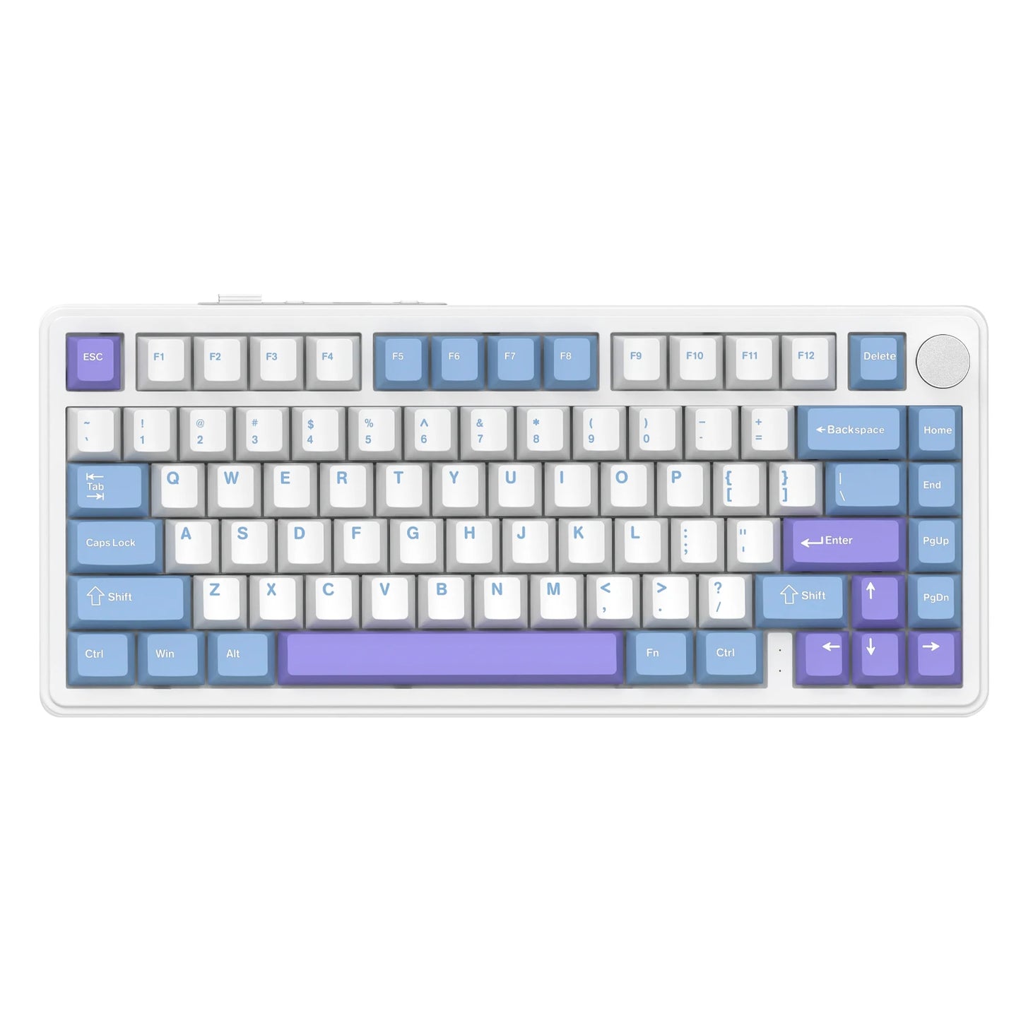 Teclado mecânico ATTACK SHARK X85 Tri-mode Gasket 75% com botão CNC, acolchoamento de 5 camadas, hot-swappable, retroiluminação RGB, NKRO