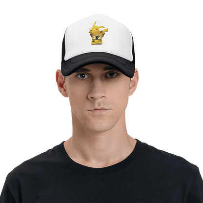 Pokemon Trucker Hats Adult Hip-Hop  Hats Trucker Hat Trucker Cap Adjustable Polyester Mesh Baseball Caps Summer