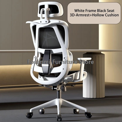 Breathable Mesh Computer Office Chair with Armrest and Lumbar Support Adjustable Ergonomic Desk Chair Home Gaming Headrest Chair