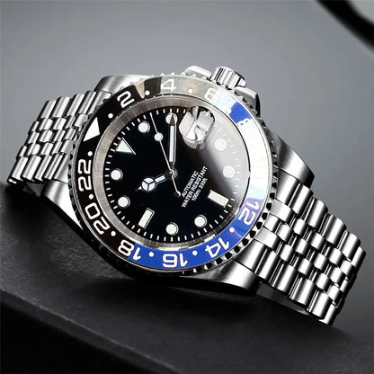 200m Waterproof Miyota8215 Automatic Men's Watch Diver Watches 40mm Mechanical Movement Luminous Jubilee Strap Glide Lock Buckle