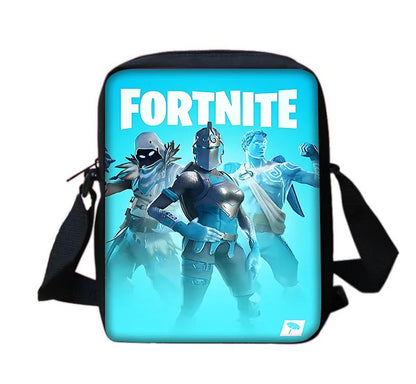 Mala de ombro tipo messenger infantil com estampado FortniteS, clássico dos jogos populares, para rapazes e raparigas, mala casual, bolsa para telemóvel e saco de compras para homem e mulher