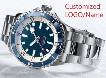 A11 Store Customized Watch Super ocean Mens Automatic Mechanical Watch Stainless Steel Black Blue Ceramic Bezel 44mm