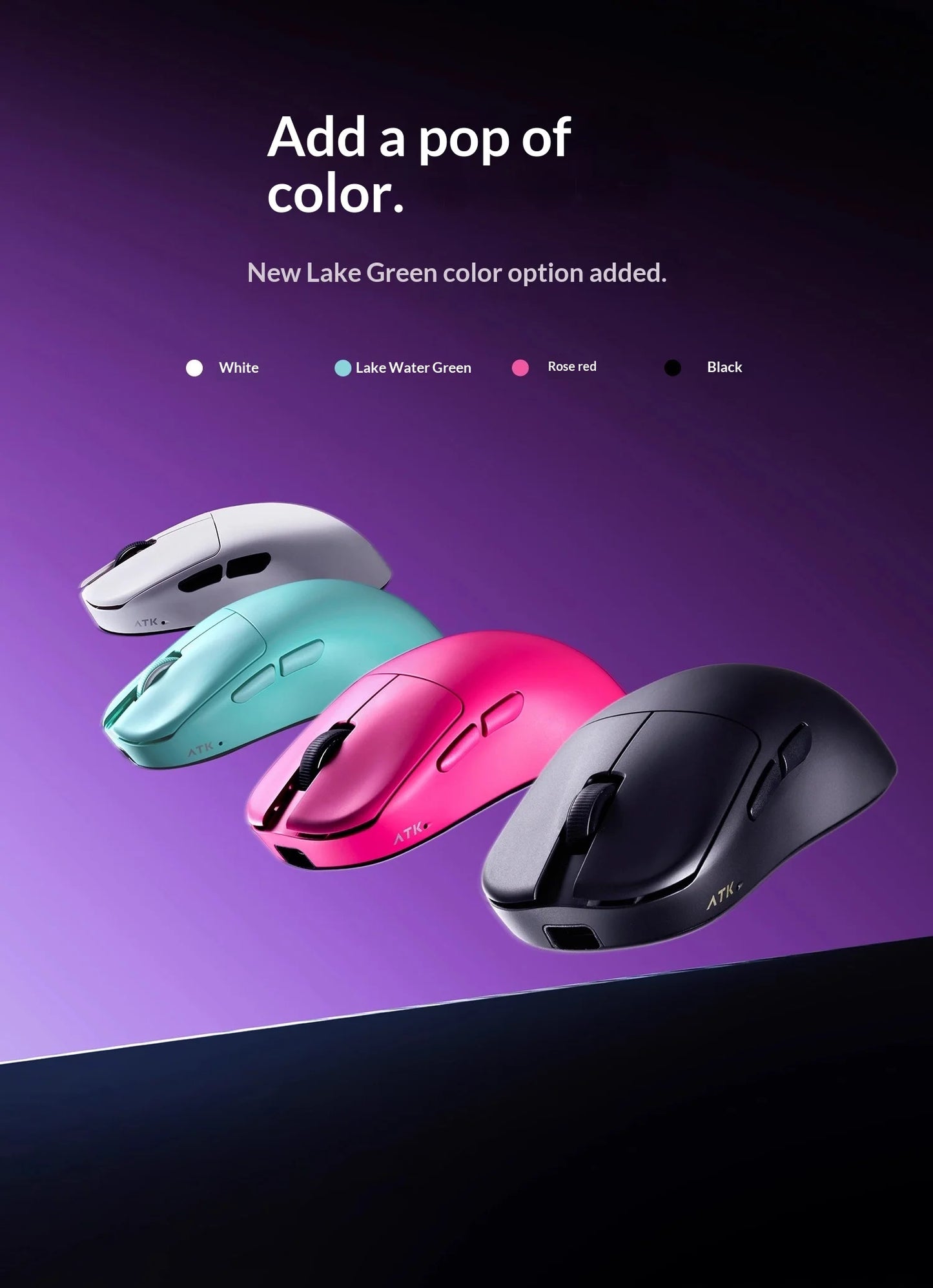 NEW ATK U2 V2 Mini Ultimate Wireless Gaming Mouse Tri-model Lightweight PAW3950 Ultra 8KHz 500mAh Custom Ergonomic E-sports Mouse