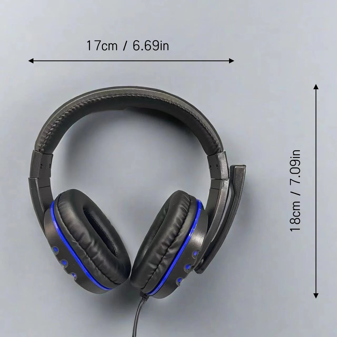 7260 kabelgebundene Kopfhörer mit Mikrofon – Gaming- & Arbeits-Headset für PS4 PS5 Xbox One, Lernen & Meetings, 3.5mm-Klinken-Ohrhörer
