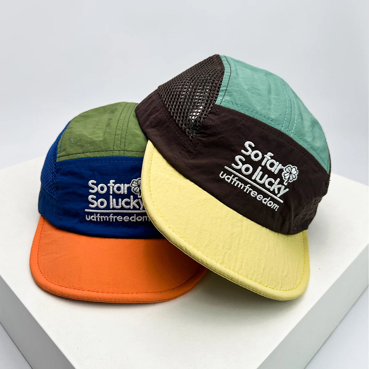 Unisex-baseballkepsar med platt skärm och broderade bokstäver, andningsbara, koreanska solskyddskepsar, snabbtorkande kepsar med skärm, mångsidiga insatser