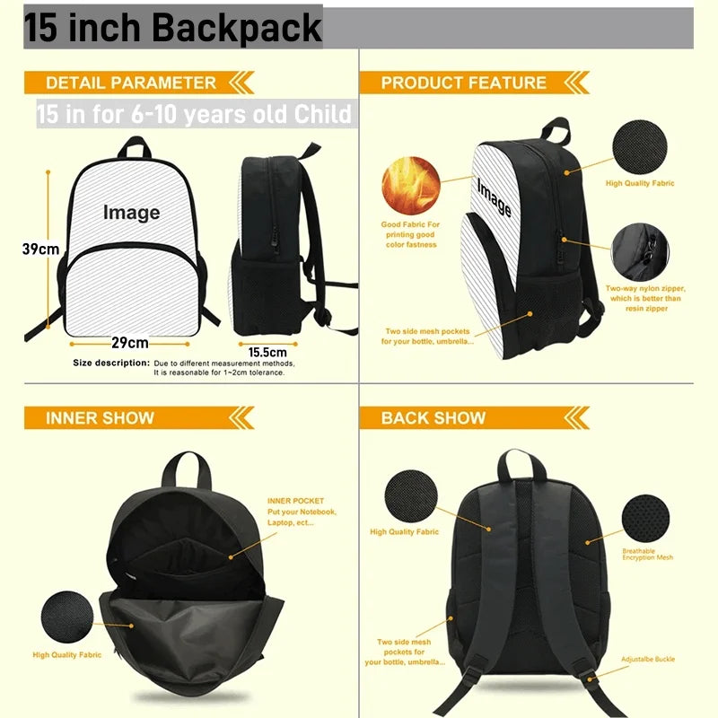 Hot Game Design Child Backpacks F-FortniteS Lunch Bag Pencil Case, Pupil Large Capacity School Bags for Boys and Girls, Best Gift