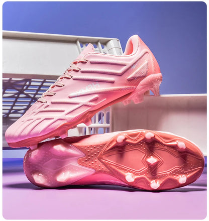 Double Star Adult Youth AG Soccer Cleats Non-Slip Durable Artificial and Natural Grass Football Shoes for Training and Matches Men Women