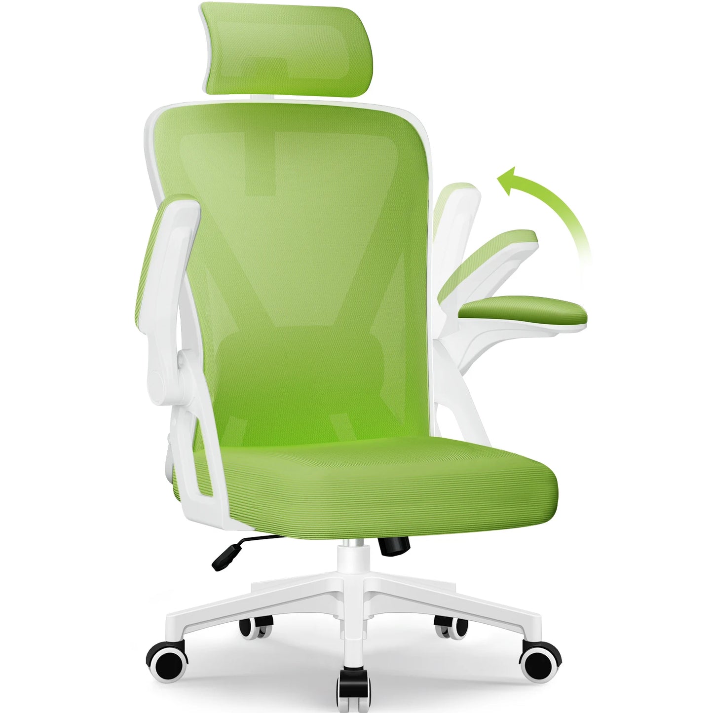 Office Chair Ergonomic Reclining 90°-135°, Desk Chair with Lumbar Support, Computer Chair Adjustable Headrest, Living Room Chairs