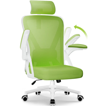 Office Chair Ergonomic Reclining 90°-135°, Desk Chair with Lumbar Support, Computer Chair Adjustable Headrest, Living Room Chairs