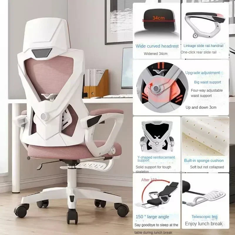 Computer Chair, Rotating Office Chair, Boss Chair, Comfortable to Lie Down, Student Bedroom, Engineering Chairs, e-sports Chairs