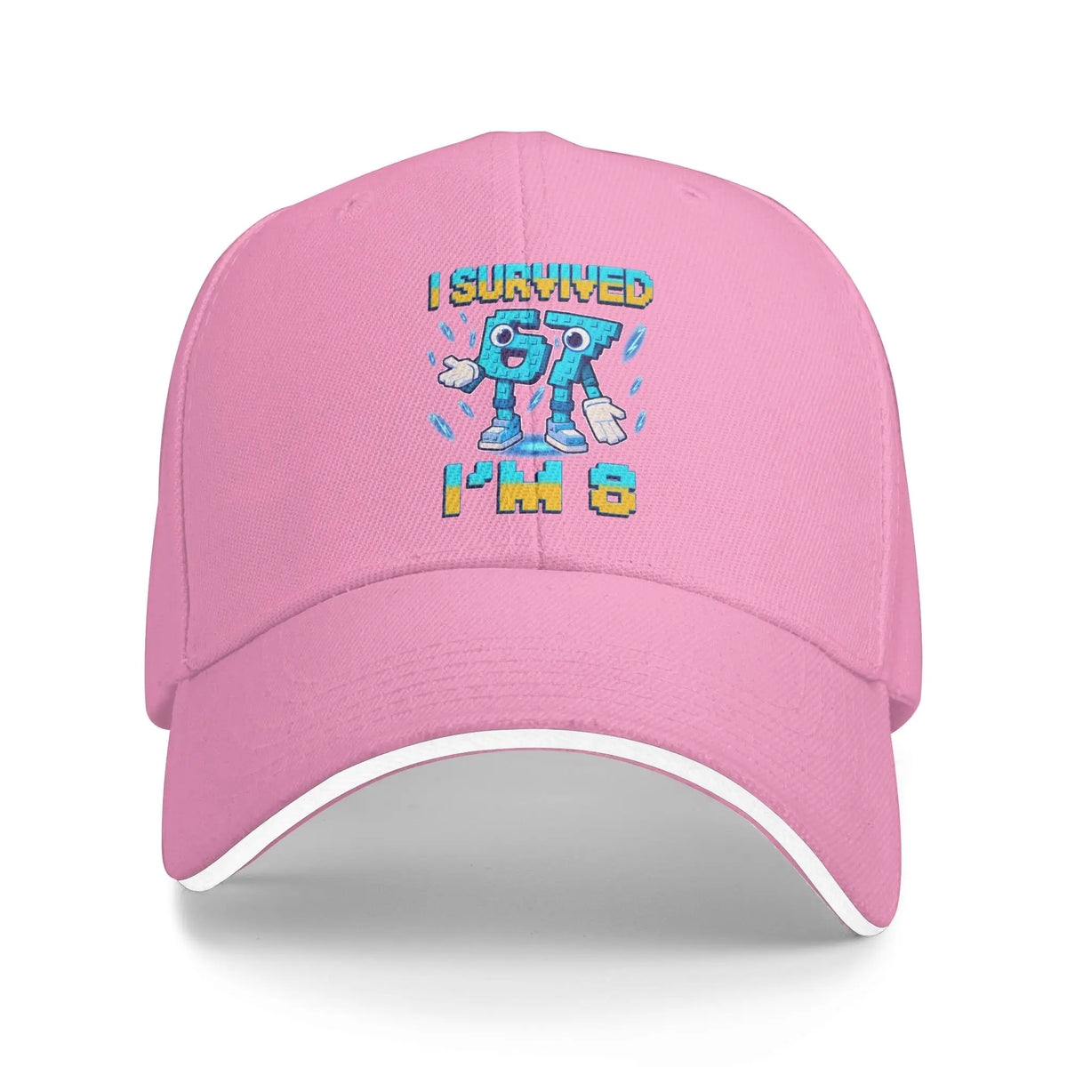 Unisex 8e verjaardag ‘I'm 8 Year Old Six Seven Bruh 6 7’ Brainrot-meme-pet Zonne-baseballpetten Nieuwe baseballpet Zonnehoeden