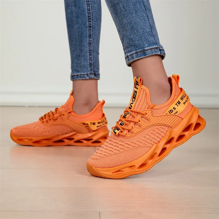 Baskets décontractées roses pour femmes et hommes, chaussures Blade, grandes tailles (46), chaussures de course légères et respirantes pour hommes, baskets de sport en mesh