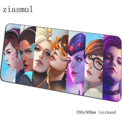 Overwatch mouse pad Cartoon Computer Mat 700x300x3mm gaming mousepad large Indie Pop mouse pad keyboard games PC gamer desk