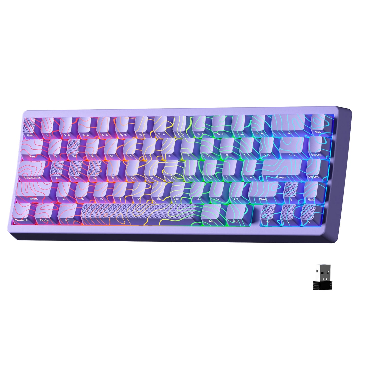 XVX M67 JadeStone mechanische Tastatur mit IMD-Tech-Tastenkappen, Hot-Swap-fähig, Gasket-Mount, Tri-Mode, individuell anpassbares RGB, kabellose Tastatur 65%