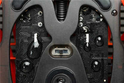 Mouse de gaming wireless Angry Miao Infinity, metalic, ultraușor, cu carcasă perforată, hot-swappable, PAW3950, Dual 8K, cu fir, tri-mode, portocaliu