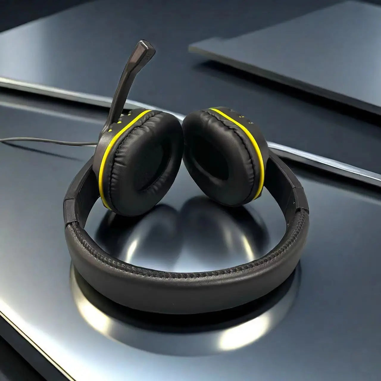 7260 kabelgebundene Kopfhörer mit Mikrofon – Gaming- & Arbeits-Headset für PS4 PS5 Xbox One, Lernen & Meetings, 3.5mm-Klinken-Ohrhörer