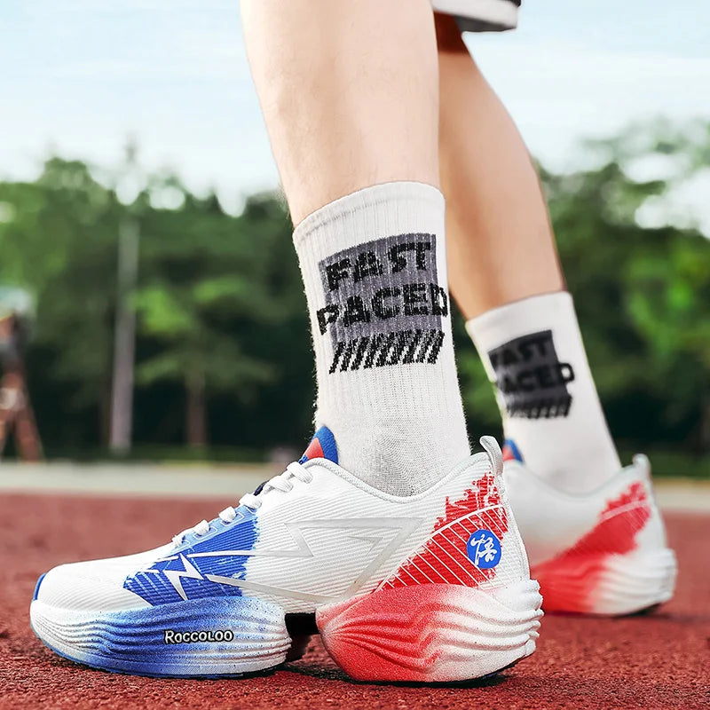 Couple Sports Shoes Professional Marathon Comfortable Jogging Shock-absorbing Training Shoes High Rebound Anti Slip Racing Shoes