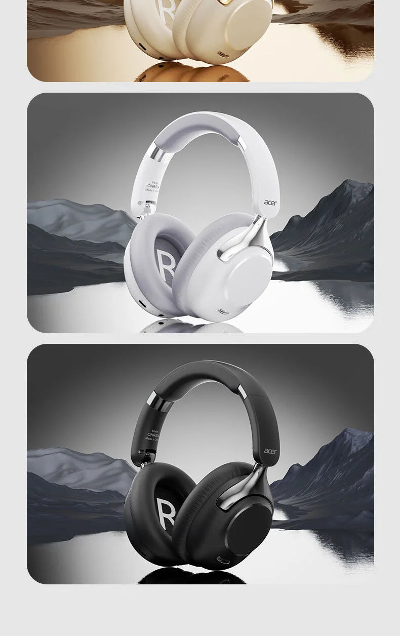 Acer OHR524 ANC Wireless Bluetooth Headphones 360° Surround Sound Headsets Gamer Sports Earphones Noise Reduction with HD Mic