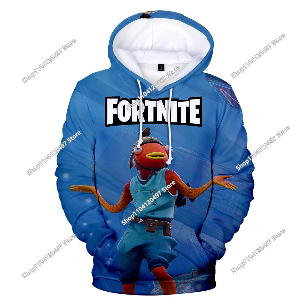Game Fortnite Hoodies Teenager Boys Hoodie Kids Sweatshirts Cartoon Leisure Outwear Children Cosplay Pullovers Streetwear Gift