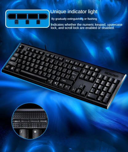 Teclado individual Q9 USB de porta quadrada, para escritório, empresa e casa, PS2 de entrada redonda, com fios, para computador de secretária