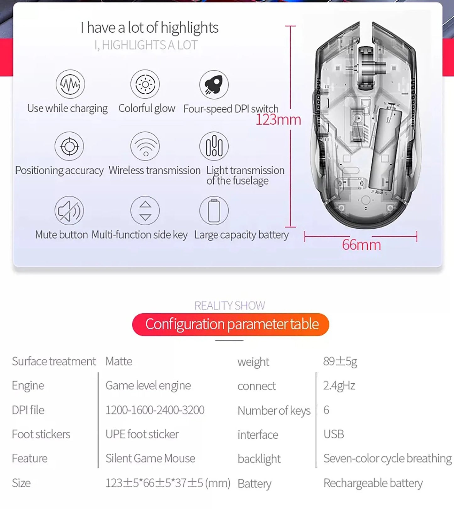 Original G5 Wired Mouse Backlight High Sensitivity 6 Keys Macro Programming Gaming Mechanical Mouse For Game Computer Tablet PC