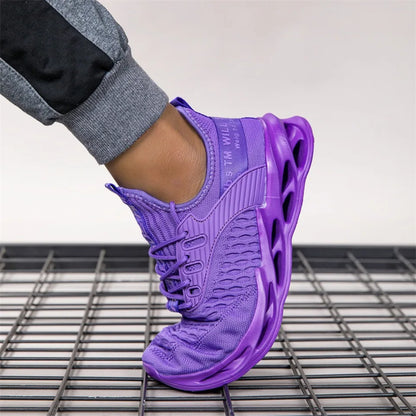 Baskets décontractées roses pour femmes et hommes, chaussures Blade, grandes tailles (46), chaussures de course légères et respirantes pour hommes, baskets de sport en mesh